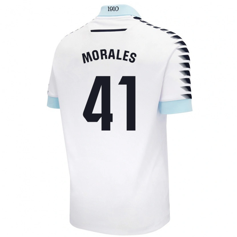 Danxen Kvinnor Luis Morales #41 Vit Blå Bortatröja Matchtröjor 2024/25 Tröjor T-Tröja