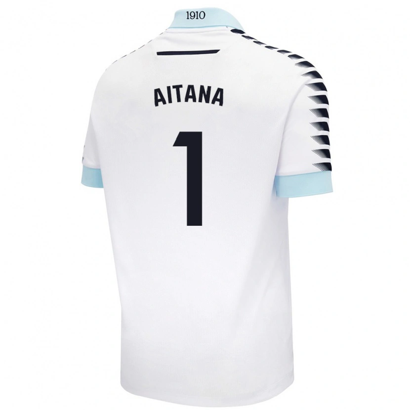 Danxen Kvinnor Aitana #1 Vit Blå Bortatröja Matchtröjor 2024/25 Tröjor T-Tröja