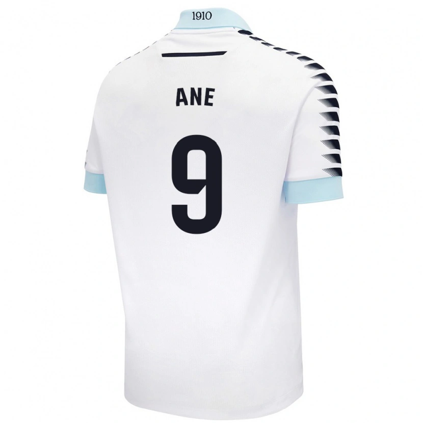 Danxen Kvinnor Ane López De Heredia Alcelay #9 Vit Blå Bortatröja Matchtröjor 2024/25 Tröjor T-Tröja