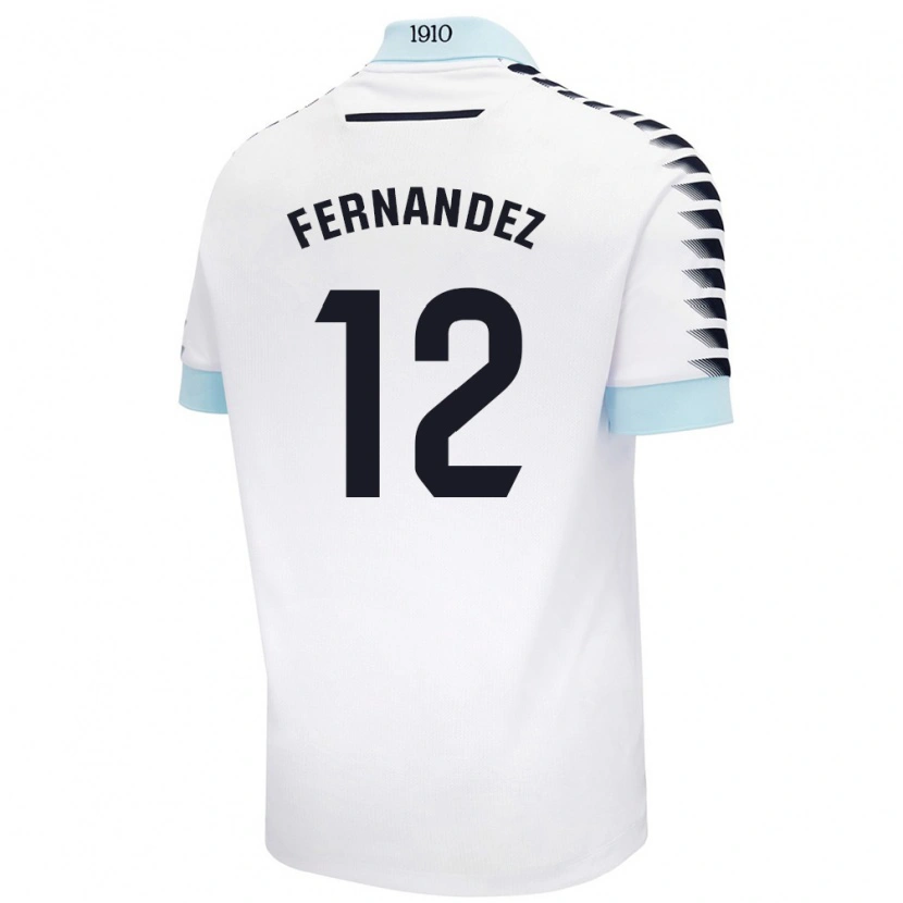 Danxen Kvinnor Sandra Fernández León #12 Vit Blå Bortatröja Matchtröjor 2024/25 Tröjor T-Tröja