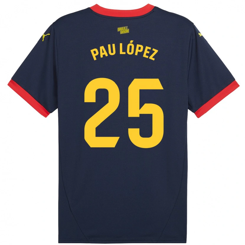 Danxen Kvinnor Pau López #25 Marinröd Bortatröja Matchtröjor 2024/25 Tröjor T-Tröja
