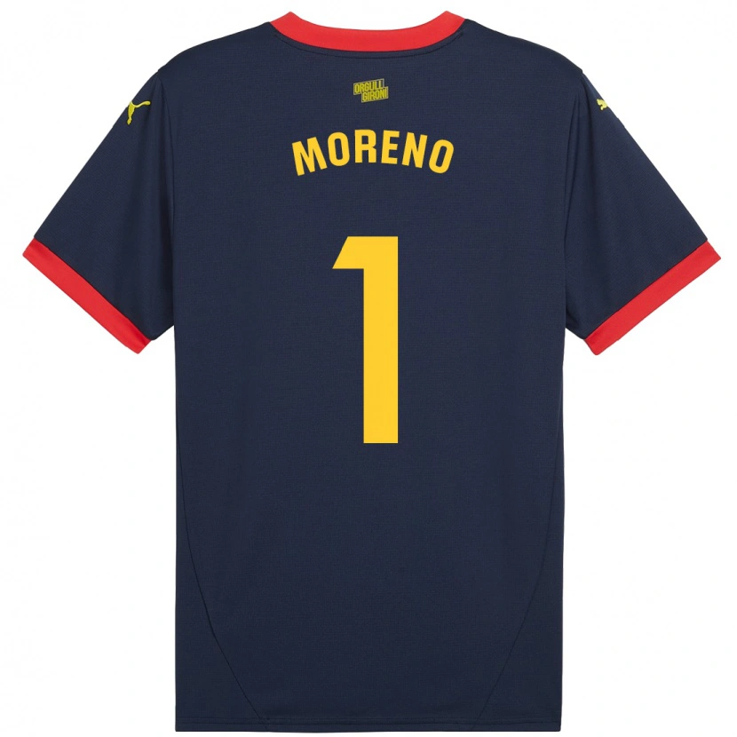 Danxen Kvinnor Gerard Moreno #1 Marinröd Bortatröja Matchtröjor 2024/25 Tröjor T-Tröja