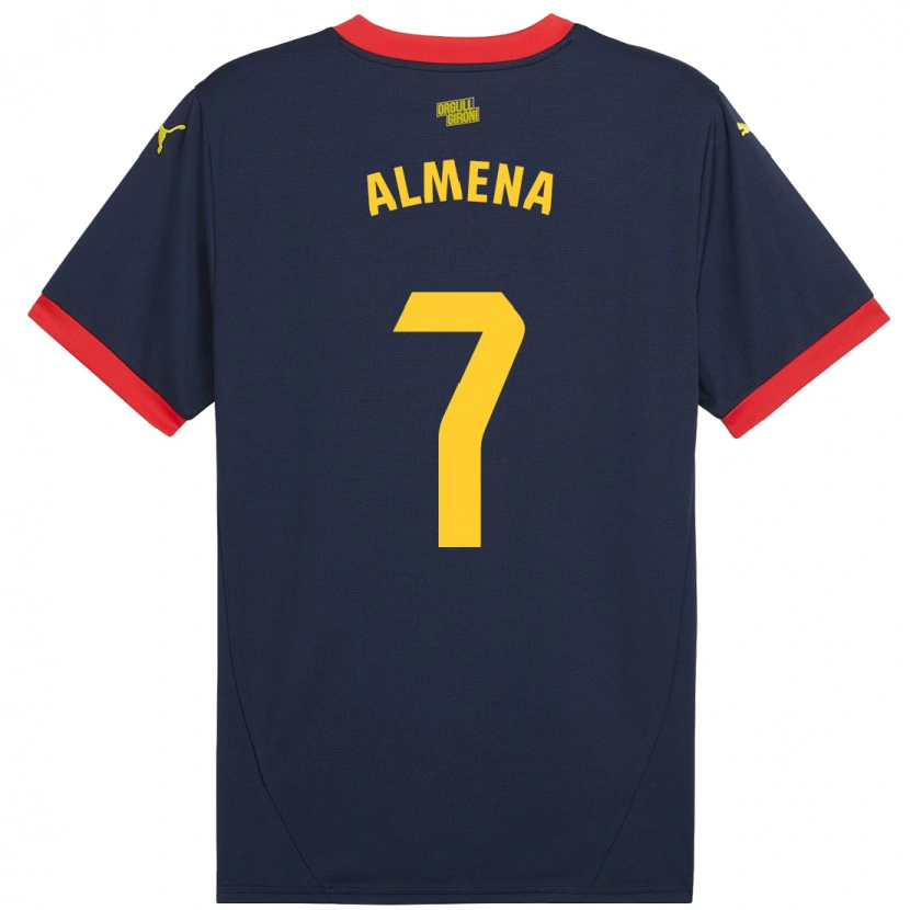 Danxen Kvinnor Iker Almena #7 Marinröd Bortatröja Matchtröjor 2024/25 Tröjor T-Tröja