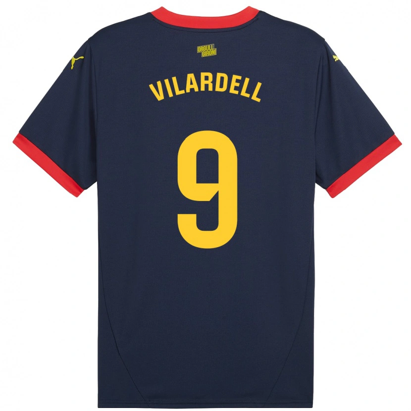 Danxen Kvinnor Júlia Vilardell #9 Marinröd Bortatröja Matchtröjor 2024/25 Tröjor T-Tröja