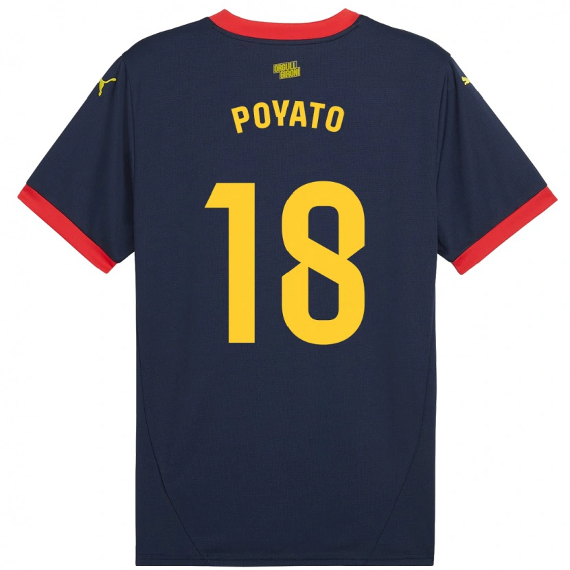 Danxen Kvinnor Marina Poyato #18 Marinröd Bortatröja Matchtröjor 2024/25 Tröjor T-Tröja