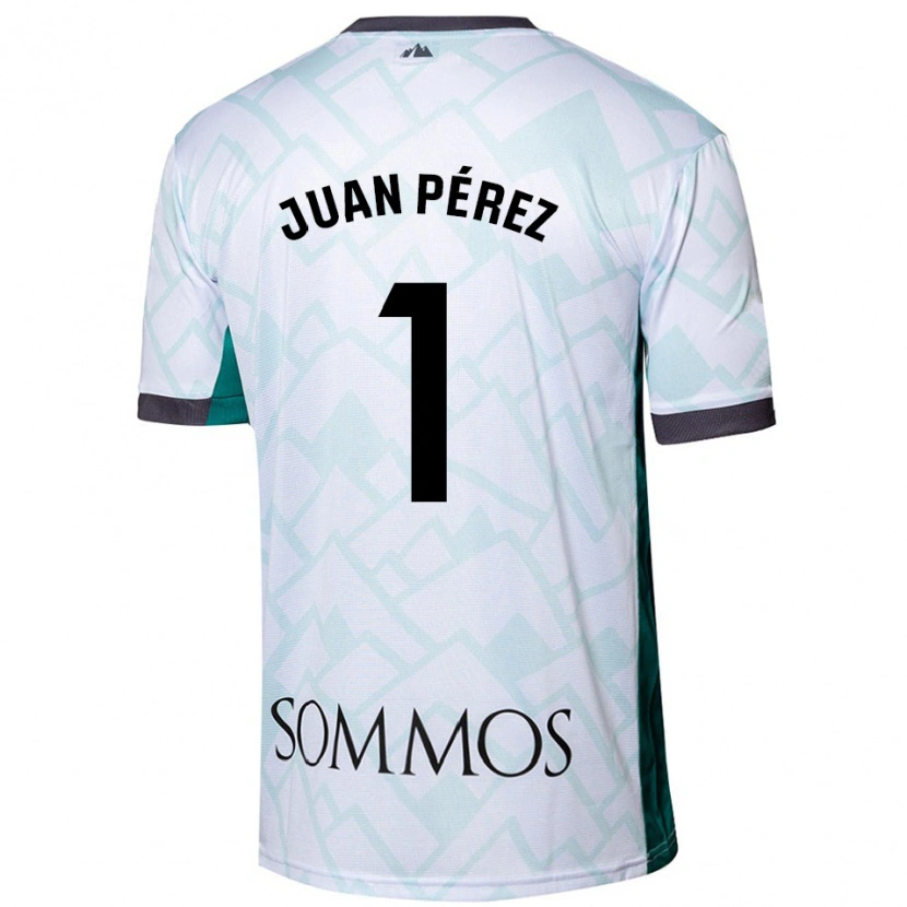 Danxen Kvinnor Juan Pérez #1 Vit Grön Bortatröja Matchtröjor 2024/25 Tröjor T-Tröja