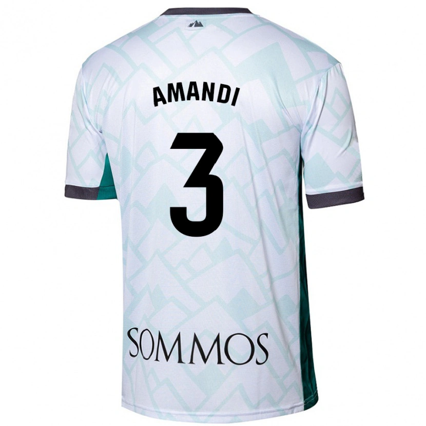 Danxen Kvinnor Iván Amandi #3 Vit Grön Bortatröja Matchtröjor 2024/25 Tröjor T-Tröja