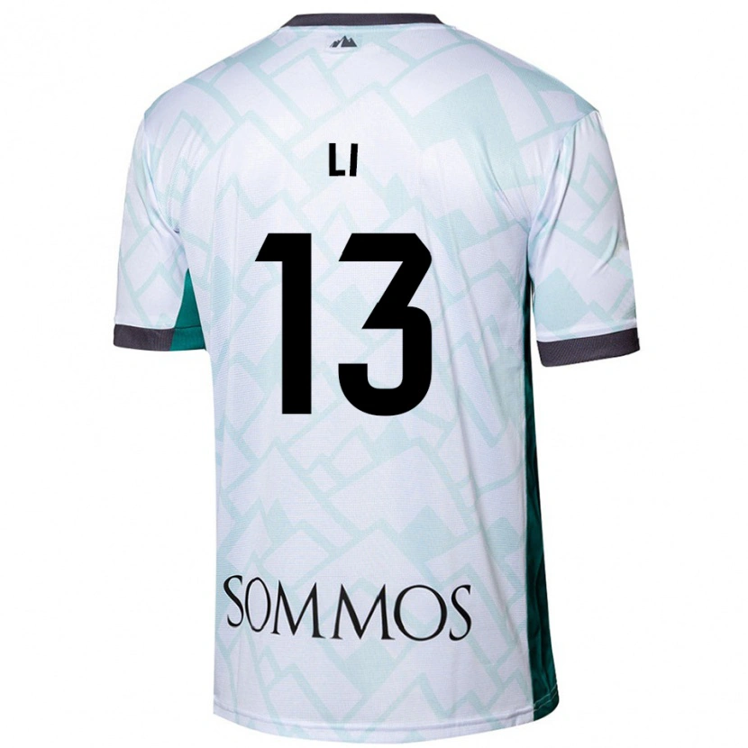 Danxen Kvinnor Changyi Li #13 Vit Grön Bortatröja Matchtröjor 2024/25 Tröjor T-Tröja