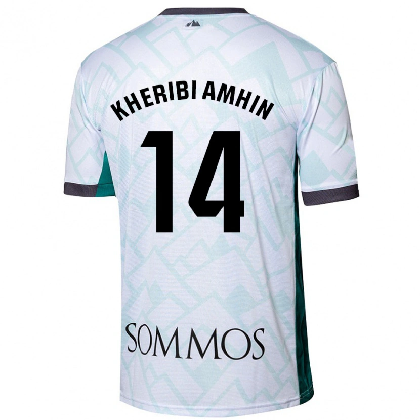 Danxen Kvinnor Nabil Kheribi Amhin #14 Vit Grön Bortatröja Matchtröjor 2024/25 Tröjor T-Tröja