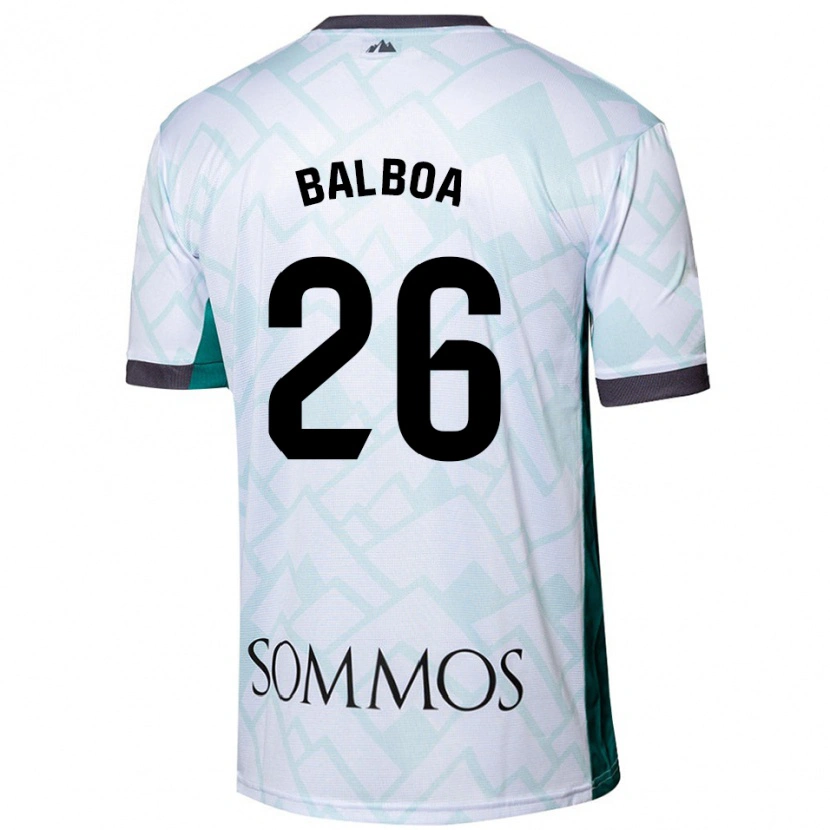 Danxen Kvinnor Álex Balboa #26 Vit Grön Bortatröja Matchtröjor 2024/25 Tröjor T-Tröja