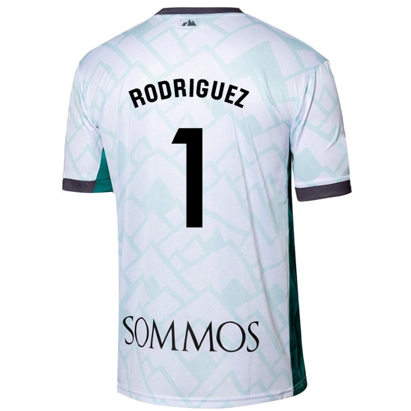Danxen Kvinnor Nuria Rodríguez #1 Vit Grön Bortatröja Matchtröjor 2024/25 Tröjor T-Tröja