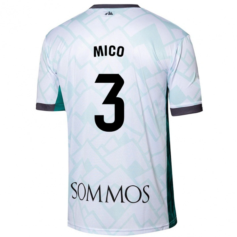 Danxen Kvinnor Sara Micó #3 Vit Grön Bortatröja Matchtröjor 2024/25 Tröjor T-Tröja