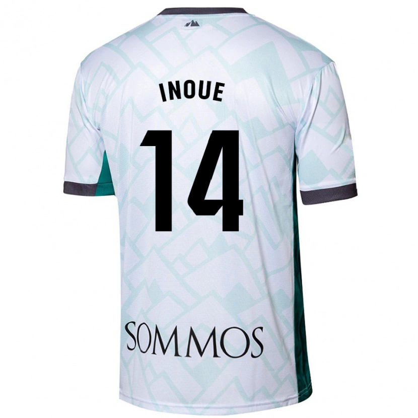 Danxen Kvinnor Moe Inoue #14 Vit Grön Bortatröja Matchtröjor 2024/25 Tröjor T-Tröja