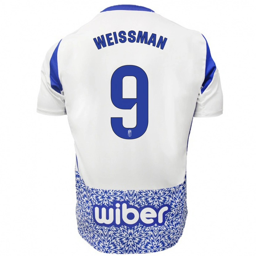 Danxen Kvinnor Shon Weissman #9 Vit Blå Bortatröja Matchtröjor 2024/25 Tröjor T-Tröja