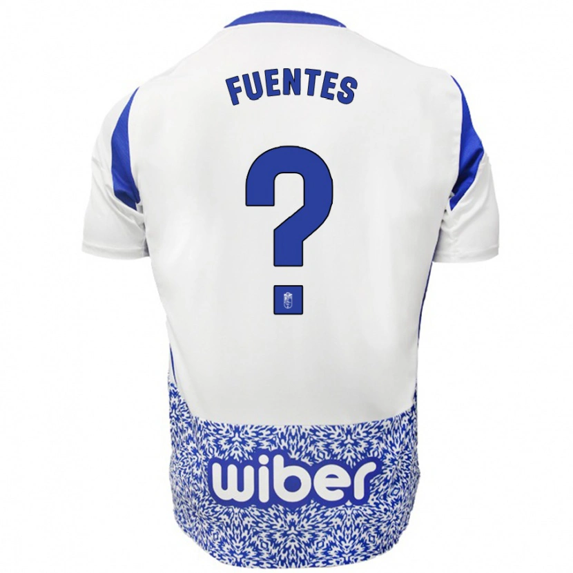 Danxen Kvinnor Alejandro Fuentes #0 Vit Blå Bortatröja Matchtröjor 2024/25 Tröjor T-Tröja