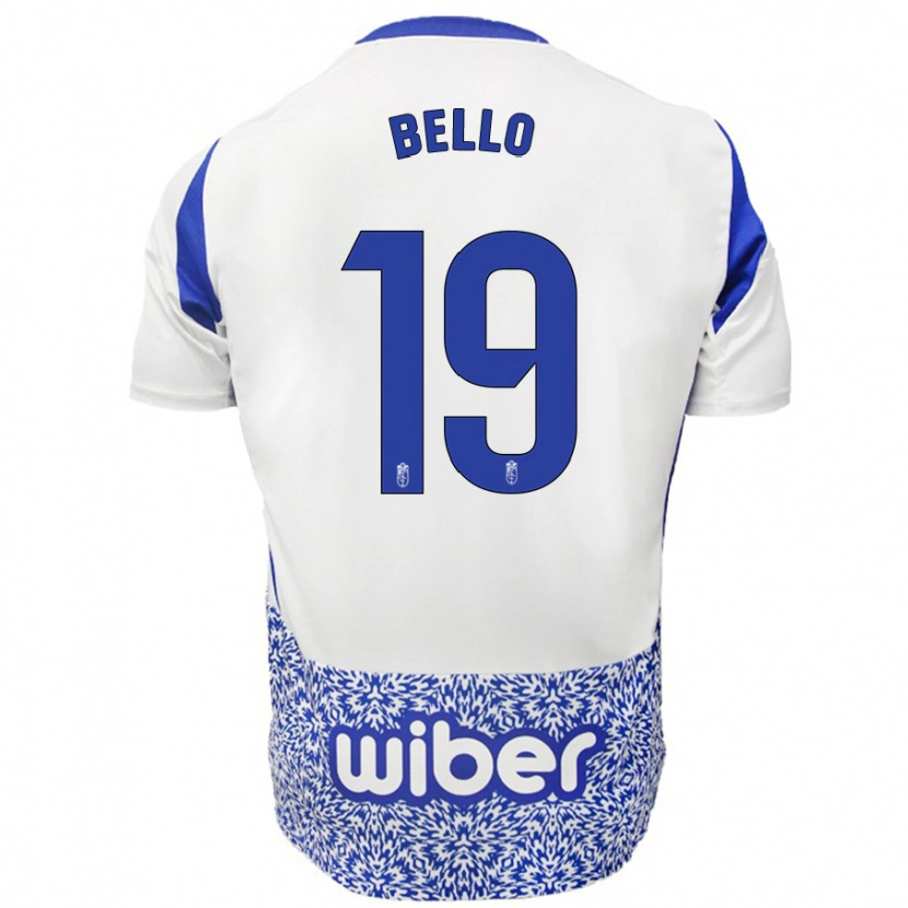 Danxen Kvinnor Eghosa Bello #19 Vit Blå Bortatröja Matchtröjor 2024/25 Tröjor T-Tröja