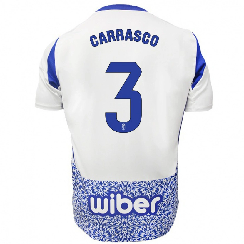 Danxen Kvinnor Marta Carrasco #3 Vit Blå Bortatröja Matchtröjor 2024/25 Tröjor T-Tröja