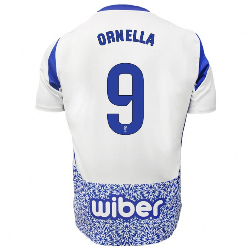 Danxen Kvinnor Ornella #9 Vit Blå Bortatröja Matchtröjor 2024/25 Tröjor T-Tröja
