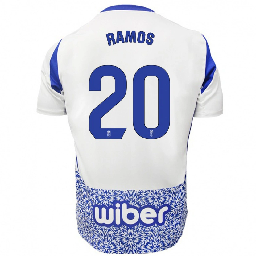 Danxen Kvinnor Lucía Ramos #20 Vit Blå Bortatröja Matchtröjor 2024/25 Tröjor T-Tröja
