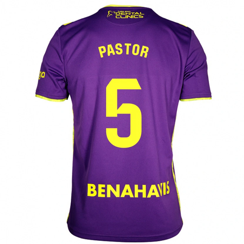 Danxen Kvinnor Álex Pastor #5 Lila Gul Bortatröja Matchtröjor 2024/25 Tröjor T-Tröja
