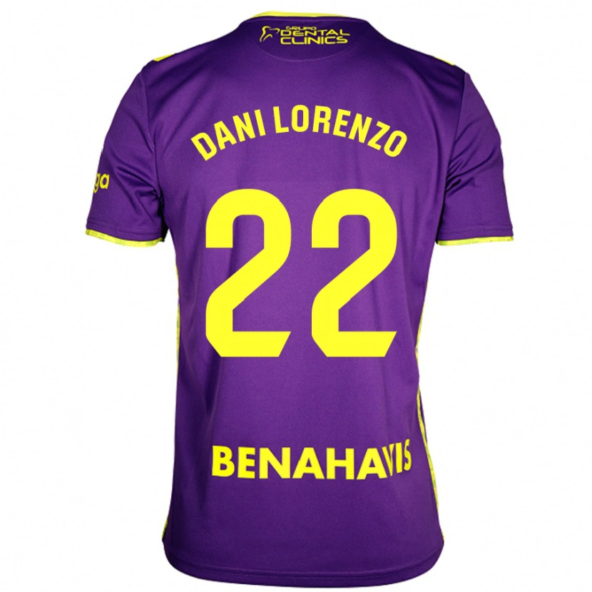 Danxen Kvinnor Dani Lorenzo #22 Lila Gul Bortatröja Matchtröjor 2024/25 Tröjor T-Tröja