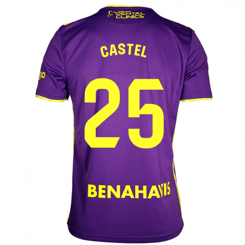 Danxen Kvinnor Sergio Castel #25 Lila Gul Bortatröja Matchtröjor 2024/25 Tröjor T-Tröja