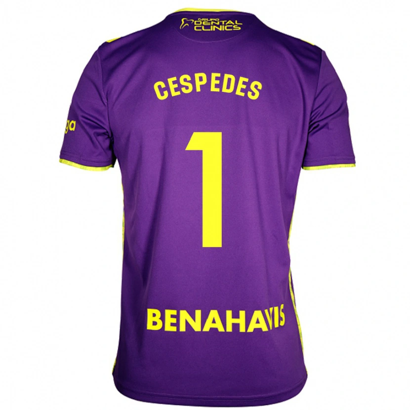 Danxen Kvinnor Andrés Céspedes #1 Lila Gul Bortatröja Matchtröjor 2024/25 Tröjor T-Tröja
