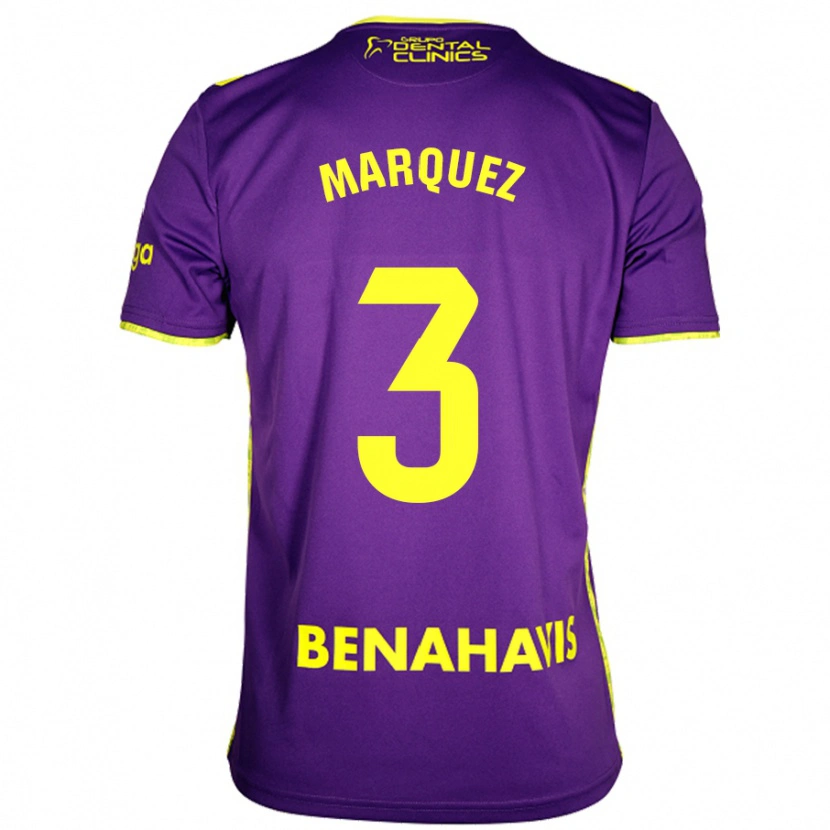 Danxen Kvinnor David Márquez #3 Lila Gul Bortatröja Matchtröjor 2024/25 Tröjor T-Tröja
