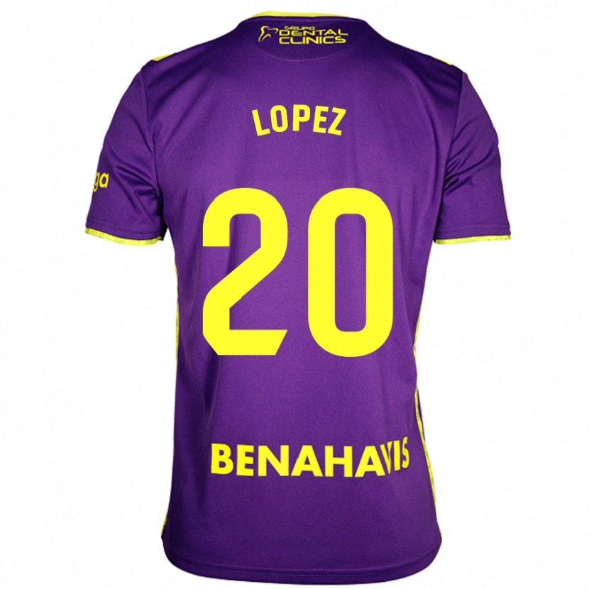 Danxen Kvinnor Adri López #20 Lila Gul Bortatröja Matchtröjor 2024/25 Tröjor T-Tröja