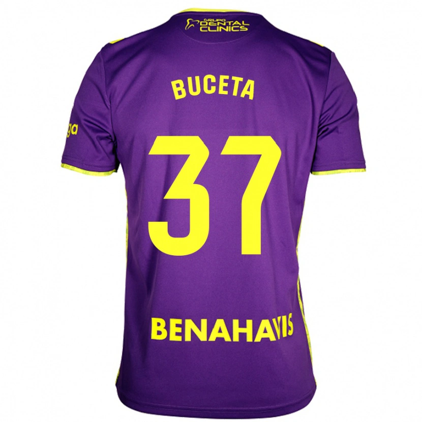Danxen Kvinnor Ana Buceta #37 Lila Gul Bortatröja Matchtröjor 2024/25 Tröjor T-Tröja