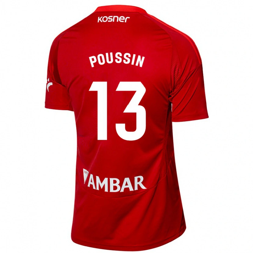 Danxen Kvinnor Gaëtan Poussin #13 Vit Blå Bortatröja Matchtröjor 2024/25 Tröjor T-Tröja