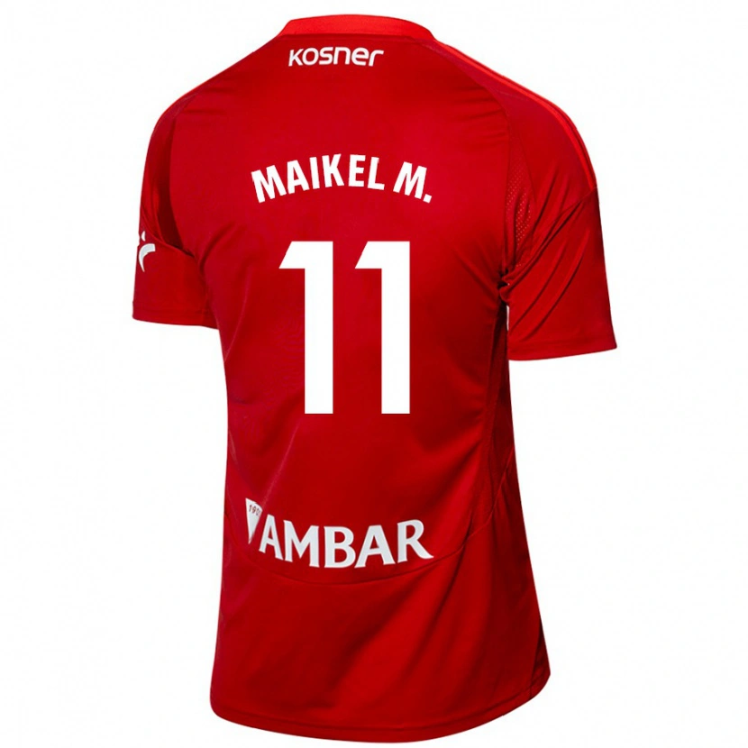 Danxen Kvinnor Maikel Mesa #11 Vit Blå Bortatröja Matchtröjor 2024/25 Tröjor T-Tröja