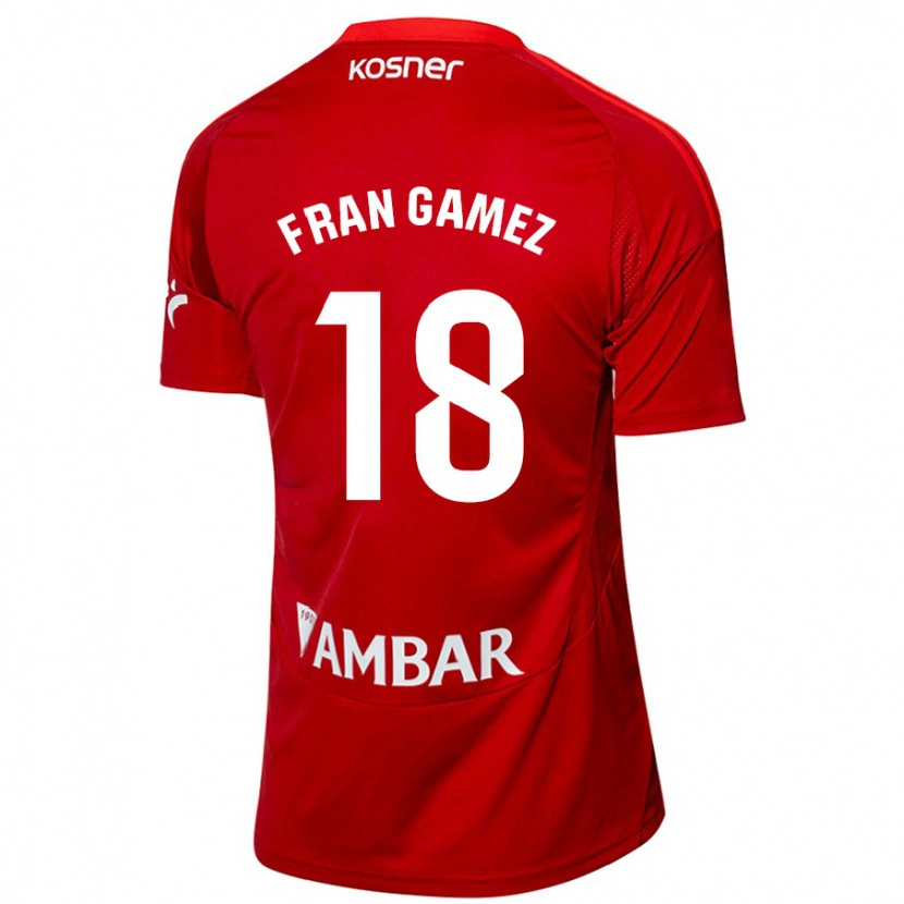 Danxen Kvinnor Fran Gámez #18 Vit Blå Bortatröja Matchtröjor 2024/25 Tröjor T-Tröja