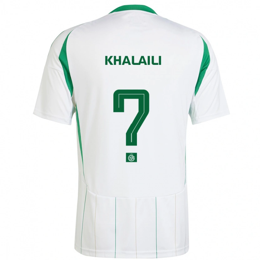 Danxen Kvinnor Iyad Khalaili #0 Vit Grön Bortatröja Matchtröjor 2024/25 Tröjor T-Tröja