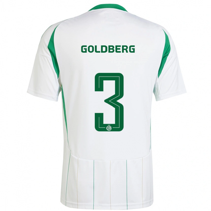 Danxen Kvinnor Shon Goldberg #3 Vit Grön Bortatröja Matchtröjor 2024/25 Tröjor T-Tröja