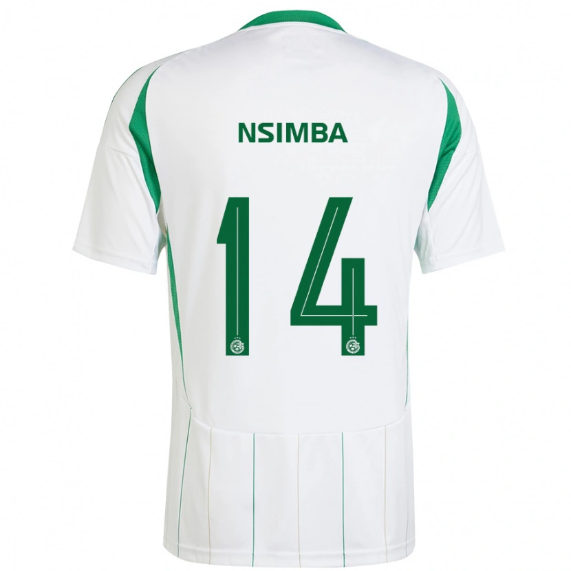 Danxen Kvinnor Vital Nsimba #14 Vit Grön Bortatröja Matchtröjor 2024/25 Tröjor T-Tröja