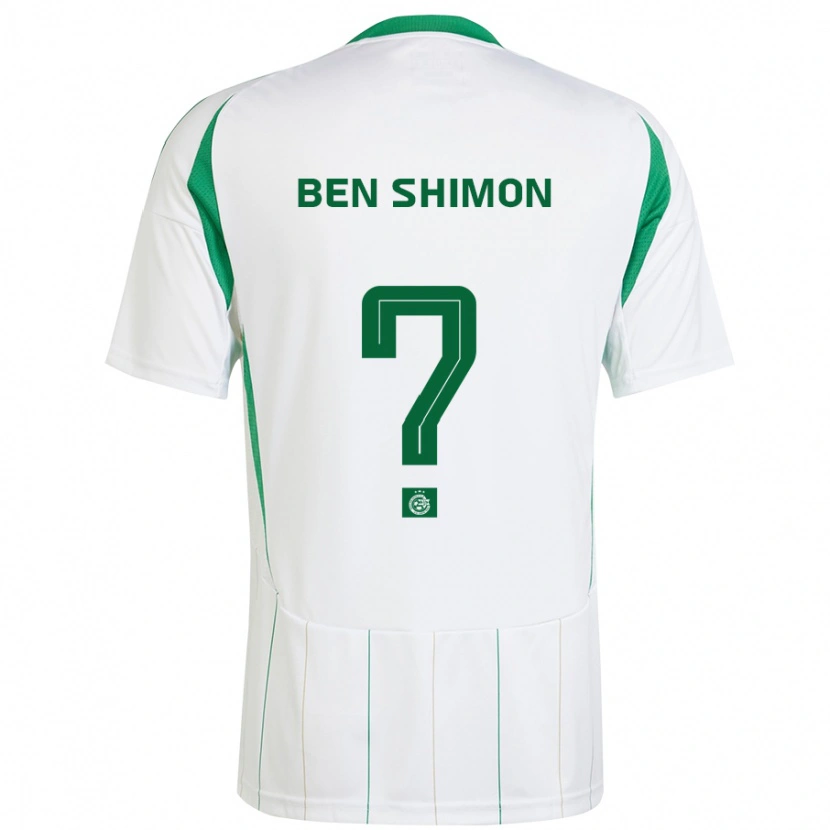 Danxen Kvinnor Elad Ben Shimon #0 Vit Grön Bortatröja Matchtröjor 2024/25 Tröjor T-Tröja