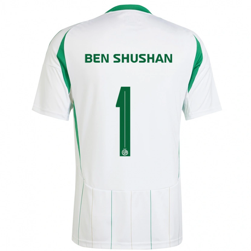 Danxen Kvinnor Ori Ben Shushan #1 Vit Grön Bortatröja Matchtröjor 2024/25 Tröjor T-Tröja