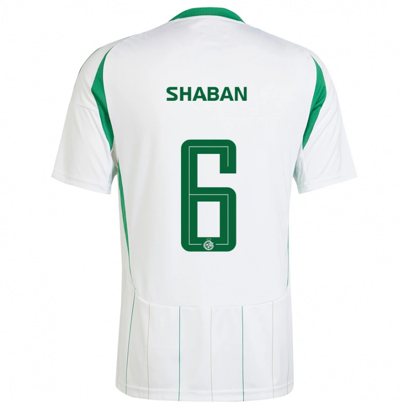 Danxen Kvinnor Loay Shaban #6 Vit Grön Bortatröja Matchtröjor 2024/25 Tröjor T-Tröja
