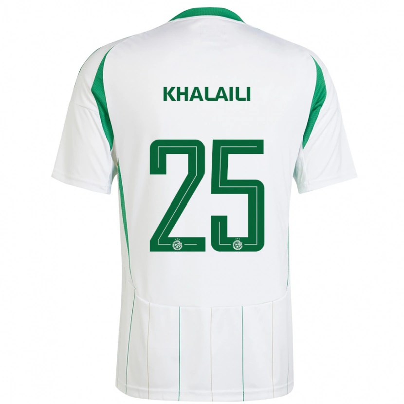 Danxen Kvinnor Anan Khalaili #25 Vit Grön Bortatröja Matchtröjor 2024/25 Tröjor T-Tröja