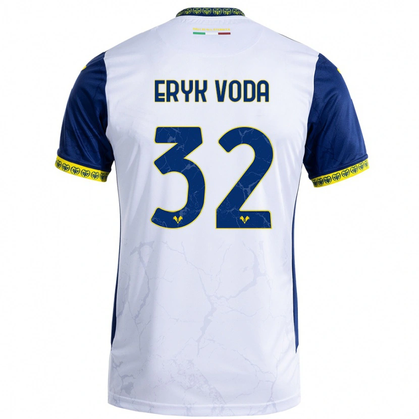 Danxen Kvinnor Andrei Eryk Voda #32 Vit Blå Bortatröja Matchtröjor 2024/25 Tröjor T-Tröja