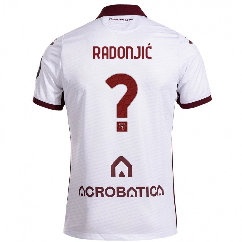 Danxen Kvinnor Nemanja Radonjic #0 Vit Rödbrun Bortatröja Matchtröjor 2024/25 Tröjor T-Tröja