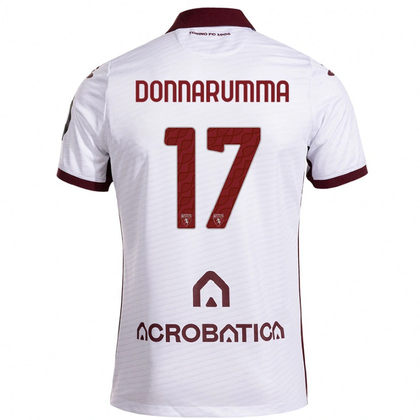 Danxen Kvinnor Antonio Donnarumma #17 Vit Rödbrun Bortatröja Matchtröjor 2024/25 Tröjor T-Tröja