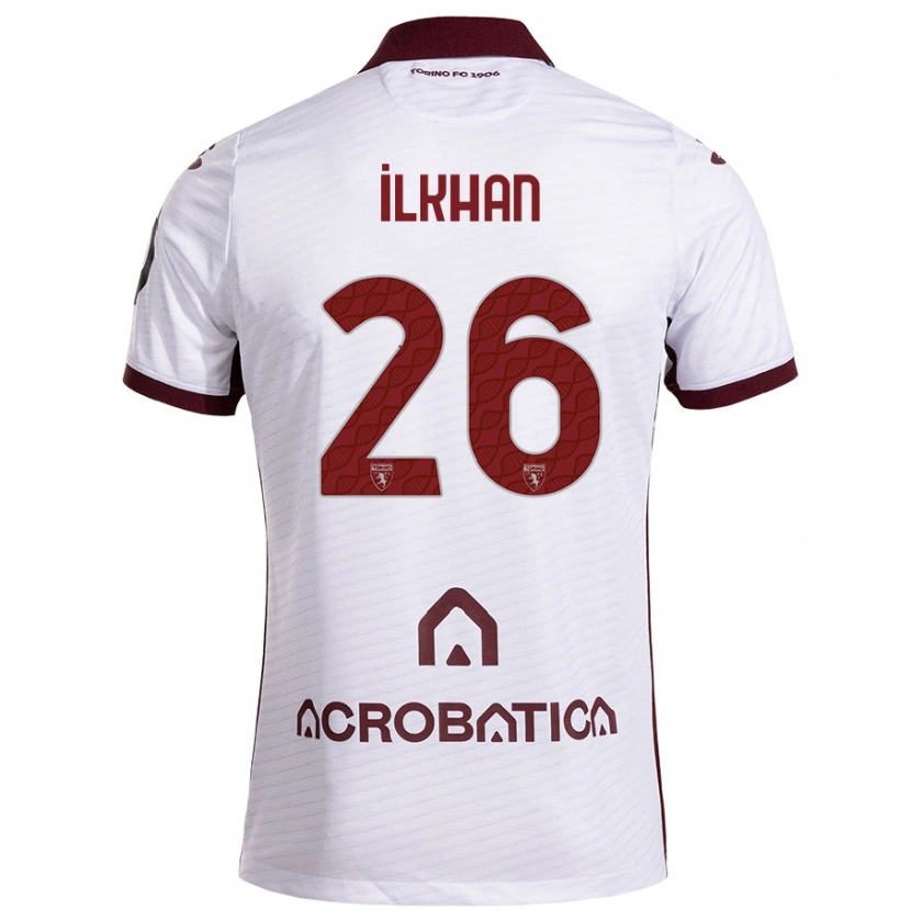 Danxen Kvinnor Emirhan İlkhan #26 Vit Rödbrun Bortatröja Matchtröjor 2024/25 Tröjor T-Tröja