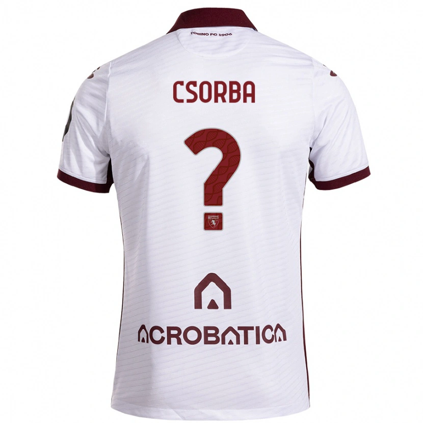Danxen Kvinnor Noel Csorba #0 Vit Rödbrun Bortatröja Matchtröjor 2024/25 Tröjor T-Tröja