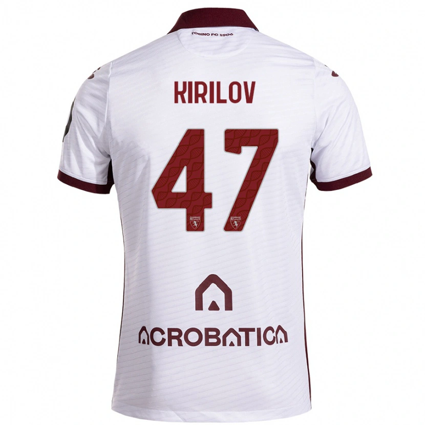 Danxen Kvinnor Martin Kirilov #47 Vit Rödbrun Bortatröja Matchtröjor 2024/25 Tröjor T-Tröja