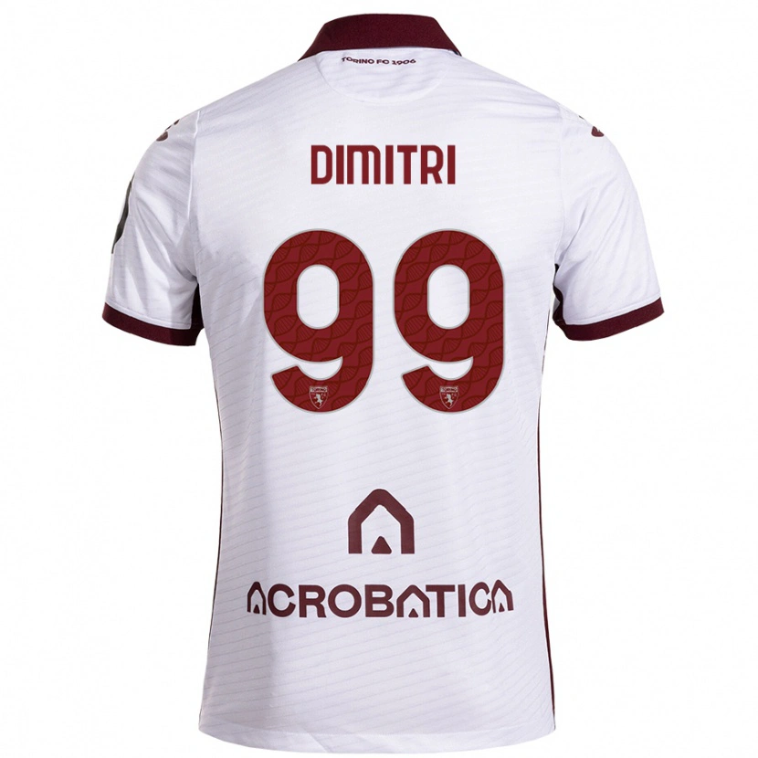 Danxen Kvinnor Matteo Dimitri #99 Vit Rödbrun Bortatröja Matchtröjor 2024/25 Tröjor T-Tröja