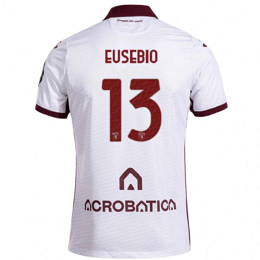 Danxen Kvinnor Chiara Eusebio #13 Vit Rödbrun Bortatröja Matchtröjor 2024/25 Tröjor T-Tröja