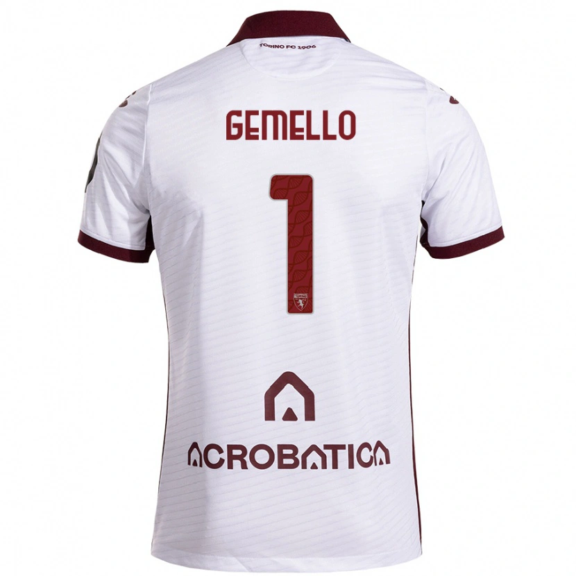 Danxen Kvinnor Luca Gemello #1 Vit Rödbrun Bortatröja Matchtröjor 2024/25 Tröjor T-Tröja