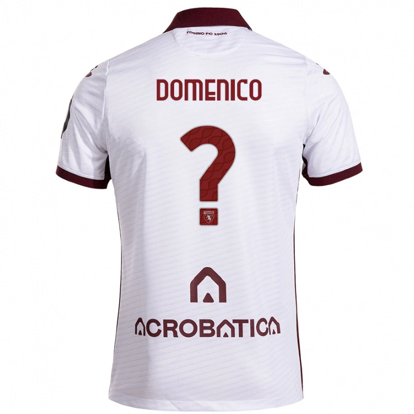 Danxen Kvinnor Domenico Gai #0 Vit Rödbrun Bortatröja Matchtröjor 2024/25 Tröjor T-Tröja